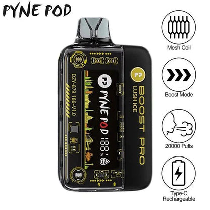 Pyne Pod Boost Pro 20000 Puffs Prefilled Vape Kit - Box of 5