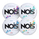 NOIS High Strength Bundle featuring Blackcurrant, Mango Mint, Mint, Spearmint pouches. Includes 20mg, 16mg, and 12mg strengths.