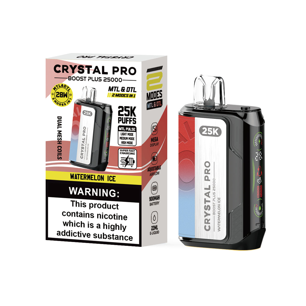 Crystal Pro Boost Plus 25000 Puffs - Flavour