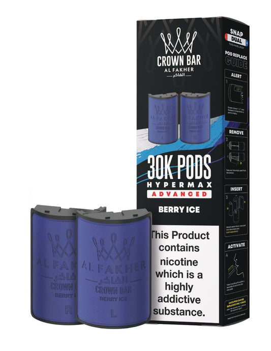 Image Of Al Fakher Crown Bar 30K Hypermax Refills Pods - Box of 5