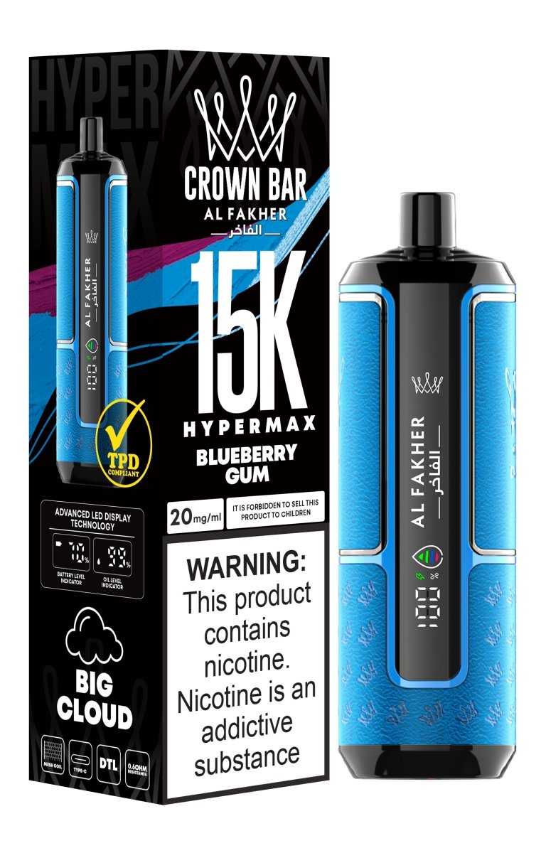 Al Fakher Crown Bar Hypermax 15k Puffs Vape - Box of 5 - Flavour
