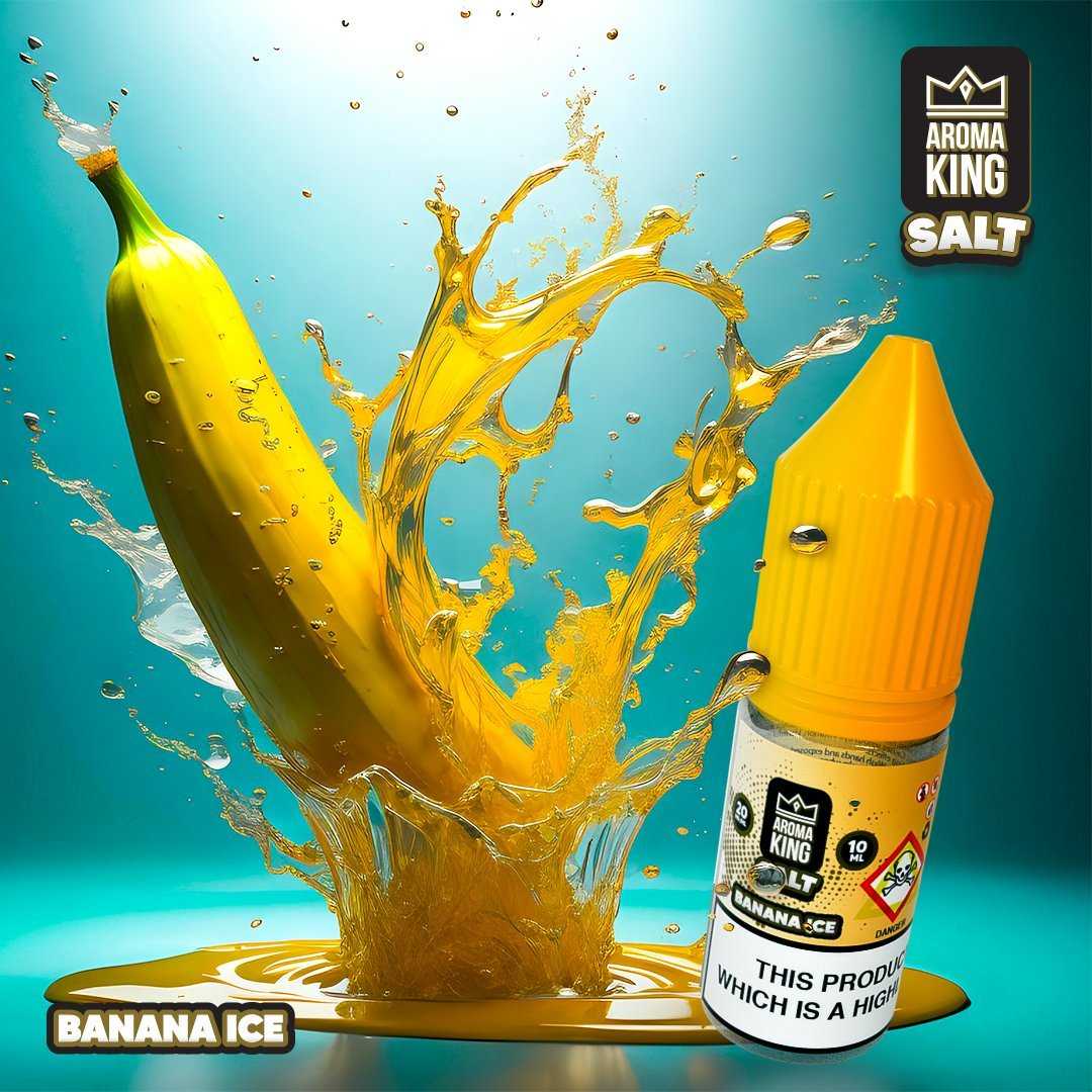 Aroma King Nic Salts 10ml E - liquids - Box of 10 Banana Ice flavour