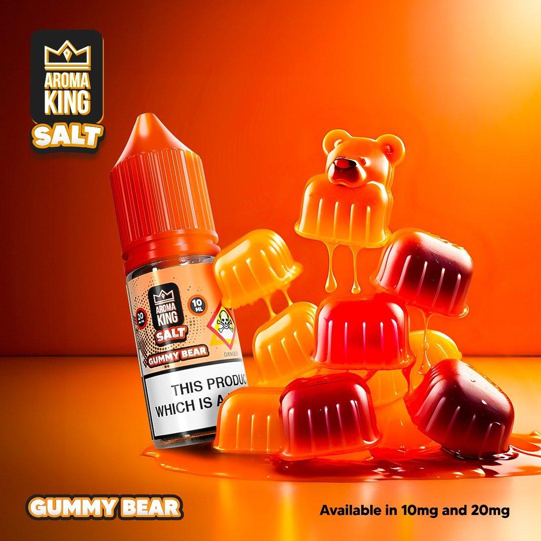 Aroma King Nic Salts 10ml E - liquids - Box of 10 Gummy Bear flavour