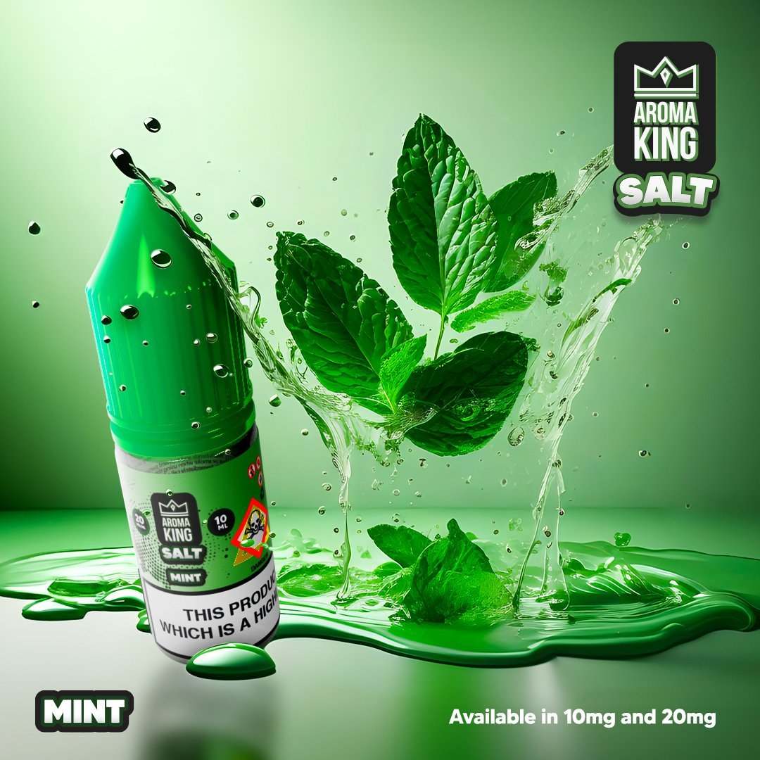 Aroma King Nic Salts 10ml E - liquids - Box of 10 Mint flavour