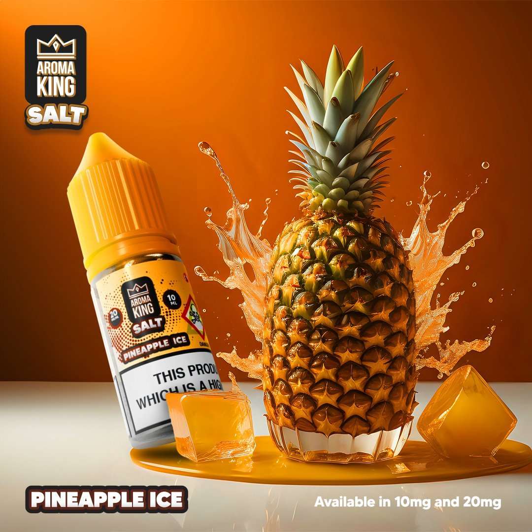 Aroma King Nic Salts 10ml E - liquids - Box of 10 Pineapple Ice flavour