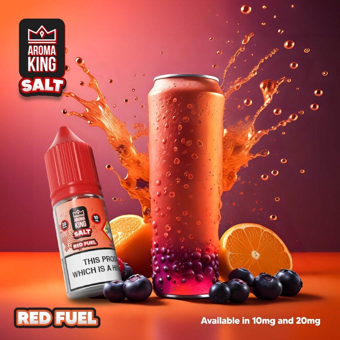 Aroma King Nic Salts 10ml E - liquids - Box of 10 Red Fuel flavour