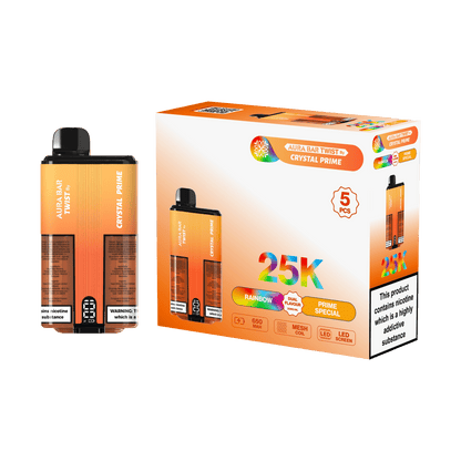 Aura Bar Twist 25000 Puffs by Crystal Prime - Box of 5