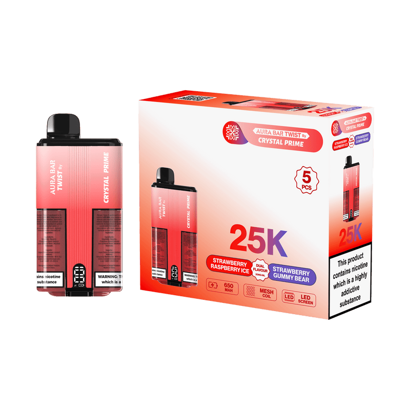 Aura Bar Twist 25000 Puffs by Crystal Prime - Box of 5