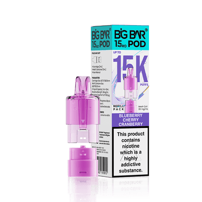 Big Bar 15000 Pro Prefilled Refill Pods Pack of 5 - Wholesale Price !
