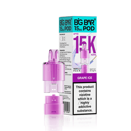 Big Bar 15000 Pro Prefilled Refill Pods Pack of 5 - Wholesale Price !