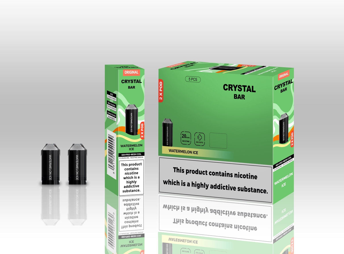 Crystal Bar Original 600 Replacement Pods Pack of 10 - Wholesale Price !