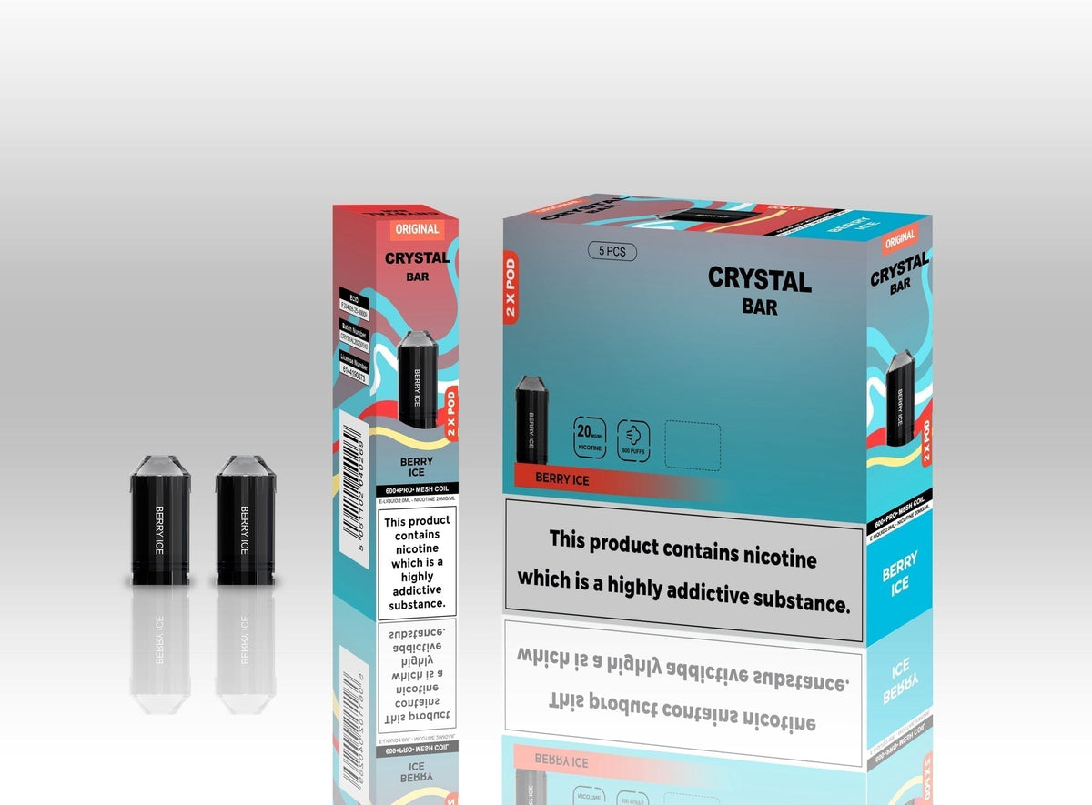 Crystal Bar Original 600 Replacement Pods Pack of 10 - Wholesale Price !