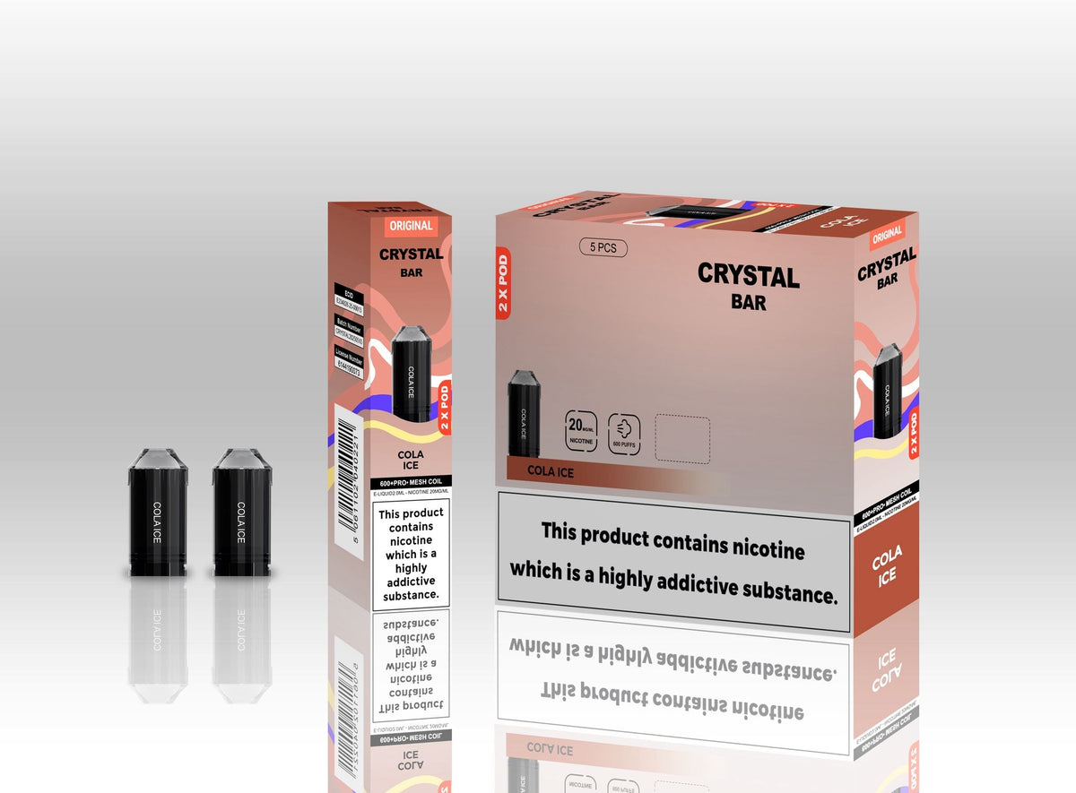 Crystal Bar Original 600 Replacement Pods Pack of 10 - Wholesale Price !