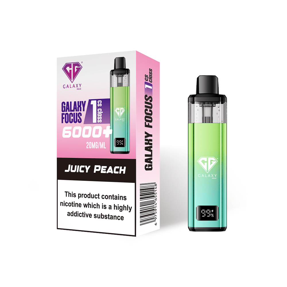 Crystal Galaxy Focus 6000 Vape Kit Box of 5 - Juicy Peach - vapeukwholesale