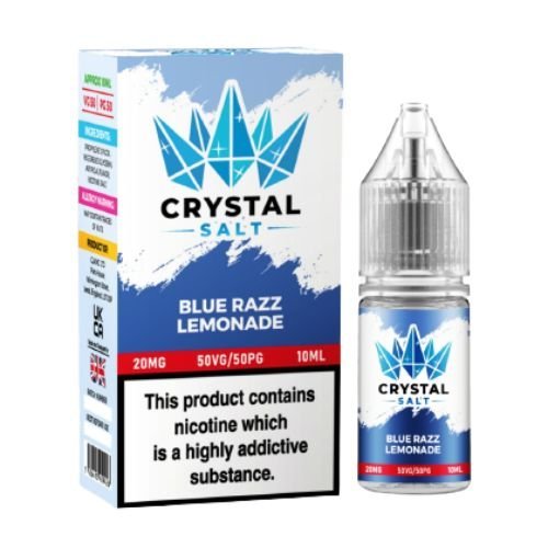 Crystal Nic Salt 10ml Pack of 5, Blue Razz Lemonade Flavour