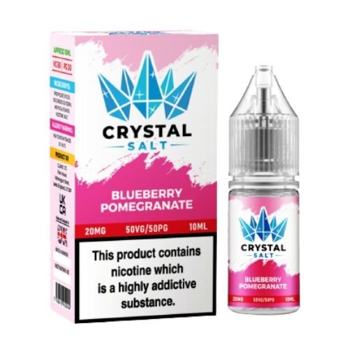 Crystal Nic Salt 10ml Pack of 5, Blueberry Pomegranate Flavour