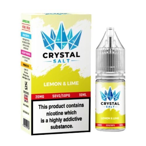 Crystal Nic Salt 10ml Pack of 5, Lemon And Lime Flavour