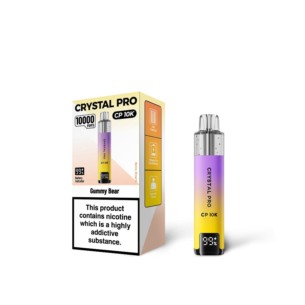 Gummy Bear Flavour of The Crystal Pro 10000 (CP10K) Prefilled Pod Kit - Box of 5 at wholesale