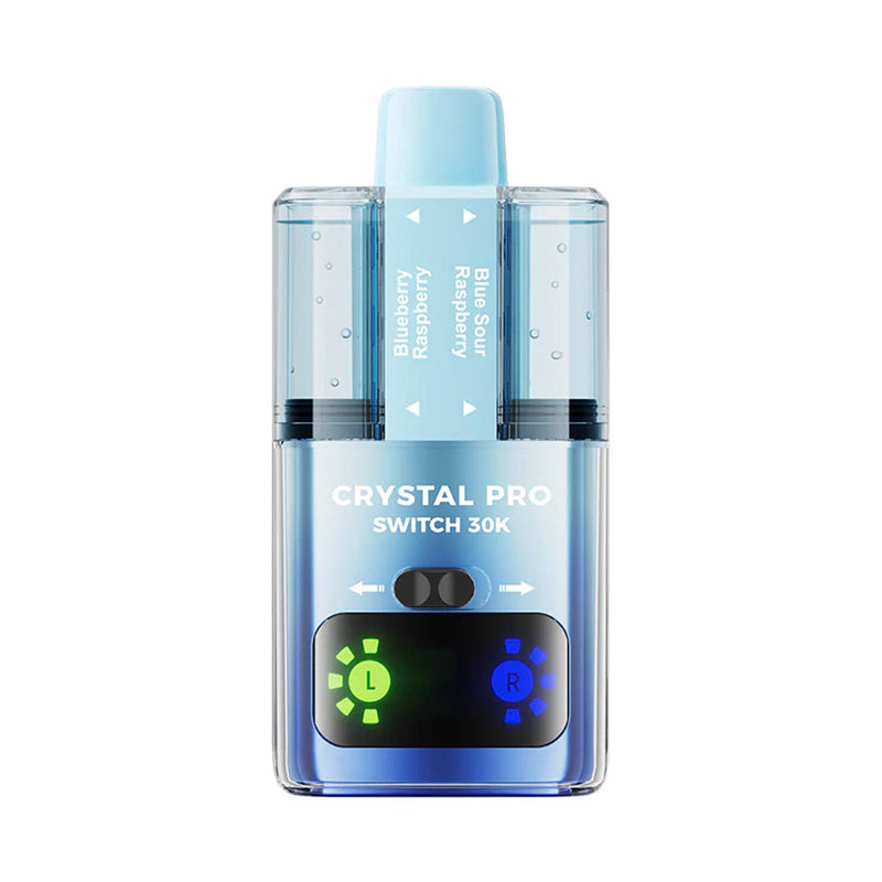 Crystal Pro Switch 30K Puffs Prefilled Pod Kit Box of 5, Blueberry Raspeberry, Blue Sour Raspberry Flavour