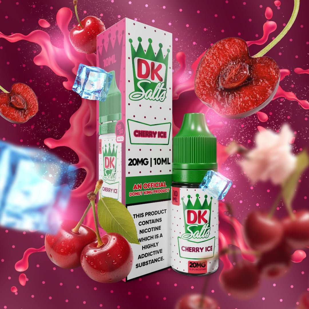 DK Salts E - Liquid 10ml 20MG Nic Salt Box of 10 - with Cherry Ice flavour #No1-vape-wholesale#