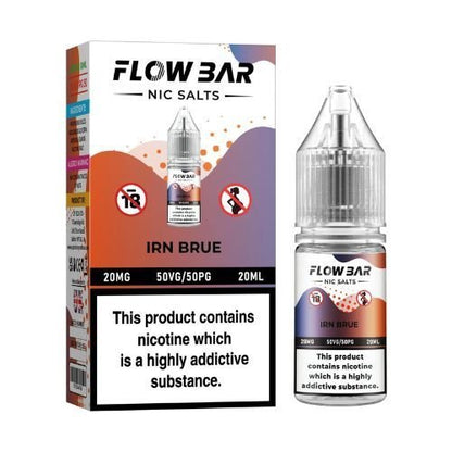 Flow Bar 20ml Nic Salts E - Liquid Pack of 10