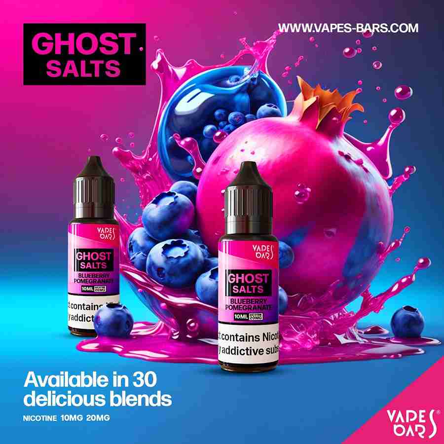 GHOST 3500 Nic Salts 10ml - Box of 10 with Blueberry Pomegranate flavour