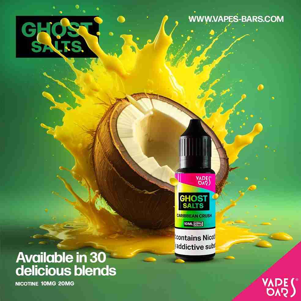 GHOST 3500 Nic Salts 10ml - Box of 10 with Carribean Crush flavour