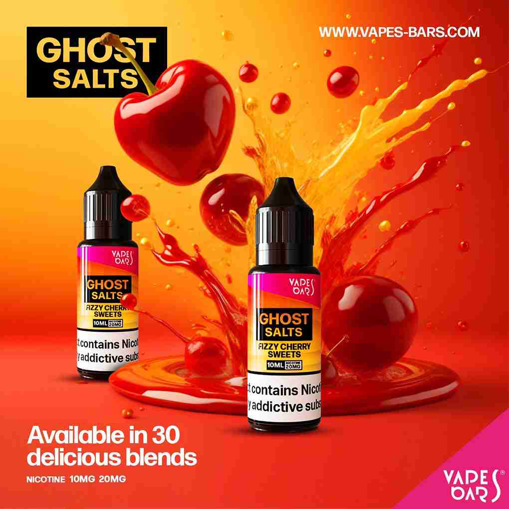 GHOST 3500 Nic Salts 10ml - Box of 10 with Fizzy Cherry Sweet flavour