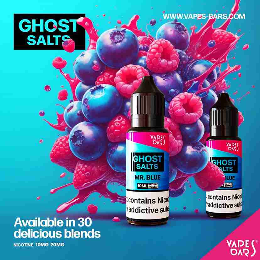 GHOST 3500 Nic Salts 10ml - Box of 10 with Mr Blue flavour