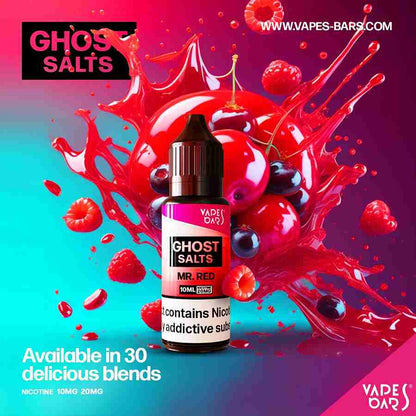 GHOST 3500 Nic Salts 10ml - Box of 10 with Mr Red flavour