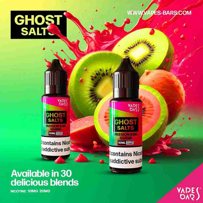 GHOST 3500 Nic Salts 10ml - Box of 10 with Passion Kiwi Guava flavour