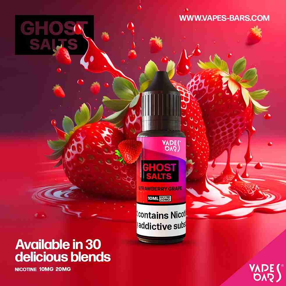 GHOST 3500 Nic Salts 10ml - Box of 10 with Strawberry Grape flavour