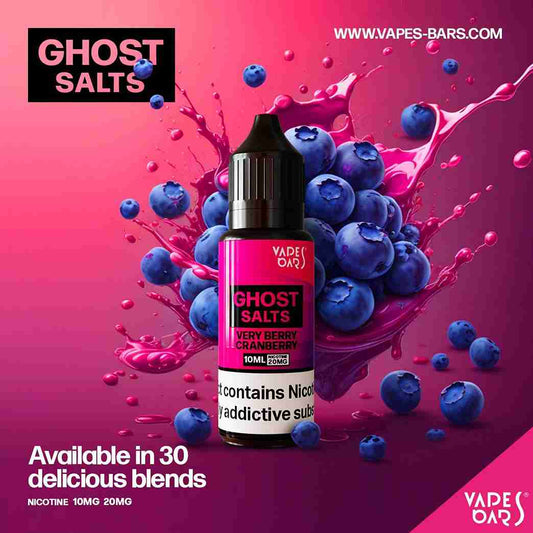GHOST 3500 Nic Salts 10ml - Box of 10 with very Berry Cranberry flavour