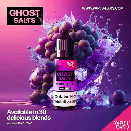 GHOST 3500 Nic Salts 10ml - Box of 10 with VimBull Ice flavour