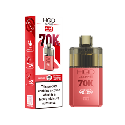 HQD Glow Air 70K Puff Prefilled Pod Vape kit - Box of 5