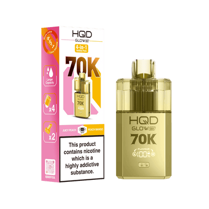 HQD Glow Air 70K Puff Prefilled Pod Vape kit - Box of 5