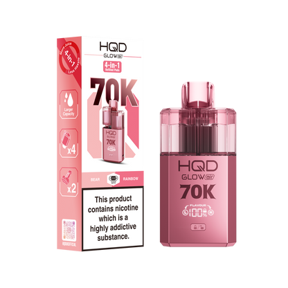 HQD Glow Air 70K Puff Prefilled Pod Vape kit - Box of 5