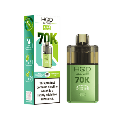 HQD Glow Air 70K Puff Prefilled Pod Vape kit - Box of 5
