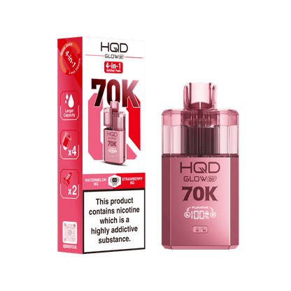 HQD Glow Air 70K Puff Prefilled Pod Vape kit - Box of 5