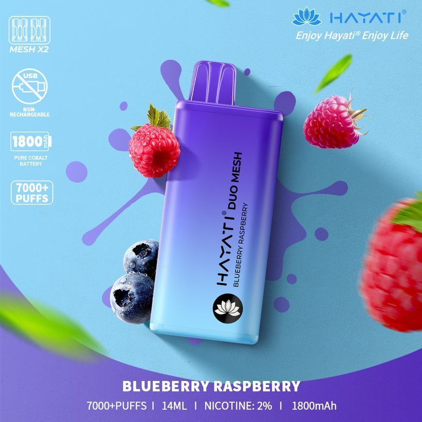 Hayati Duo Mesh 7000 Puffs Disposable Vape - Box of 10 - Flavour
