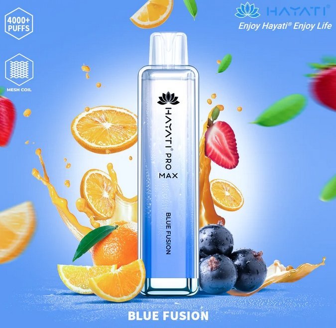 Hayati Pro Max 4000 Disposable Vape Box of 10 - Blue Fusion