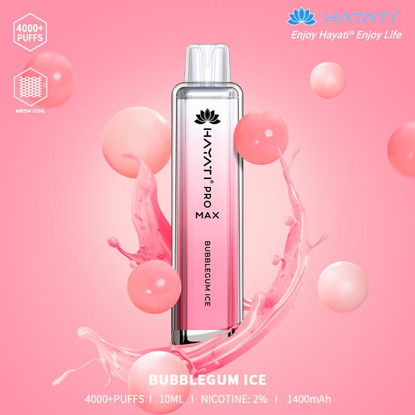 Hayati Pro Max 4000 Disposable Vape Box of 10 - Bubblegum Ice
