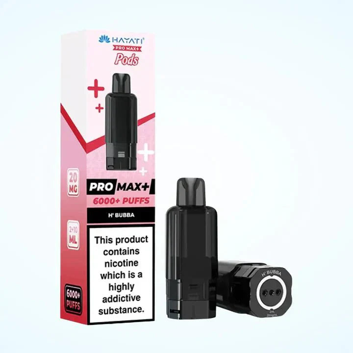 Hayati Pro Max Plus 6000 Puffs Prefilled Pods Box Of 5, H Bubba Flavour