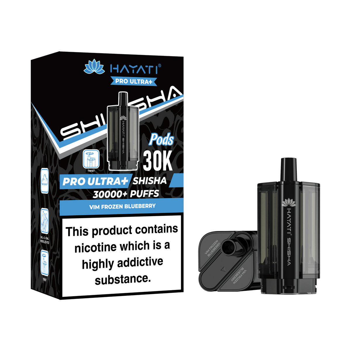 Hayati Pro Ultra Plus Shisha 30k Prefilled Pods Box of 5 - Wholesale Price !