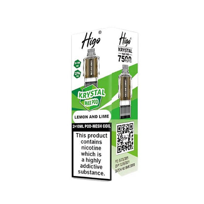 Higo Krystal Max 7500 Prefilled Pods Pack of 5 - Wholesale Price !