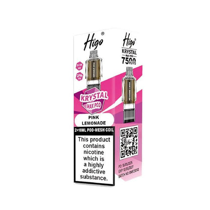 Higo Krystal Max 7500 Prefilled Pods Pack of 5 - Wholesale Price !