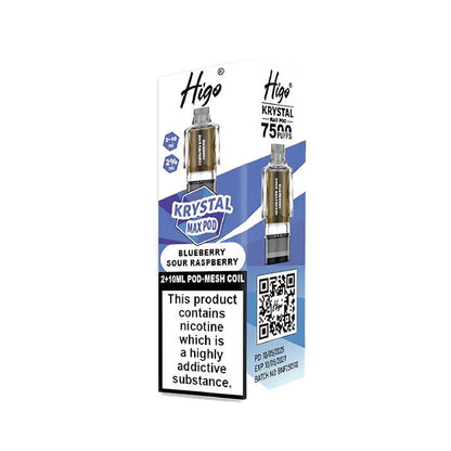 Higo Krystal Max 7500 Prefilled Pods Pack of 5 - Wholesale Price !