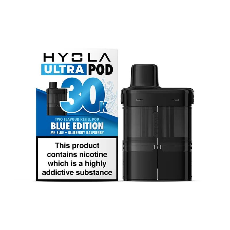 Hyola Ultra 30k Prefilled Pods Pack of 5, Mr Blue, Blueberry Raspberry Flavour 