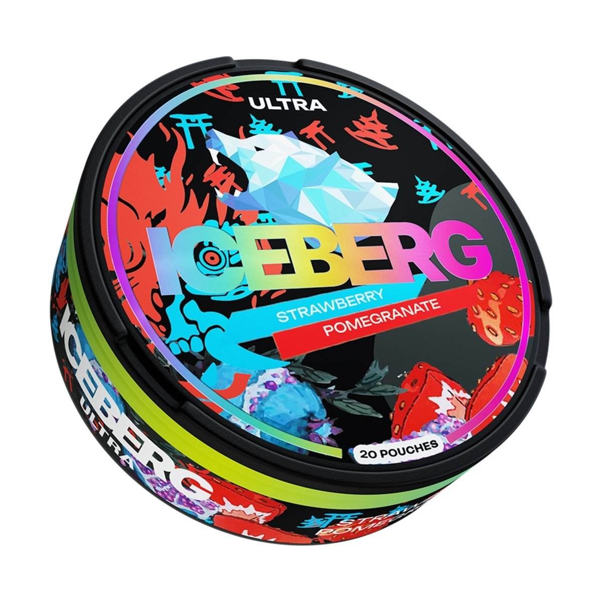 Iceberg Snus 16gr 150mg Pouches - strawberry Pomegranate Flavour #No1-vape-wholesale#