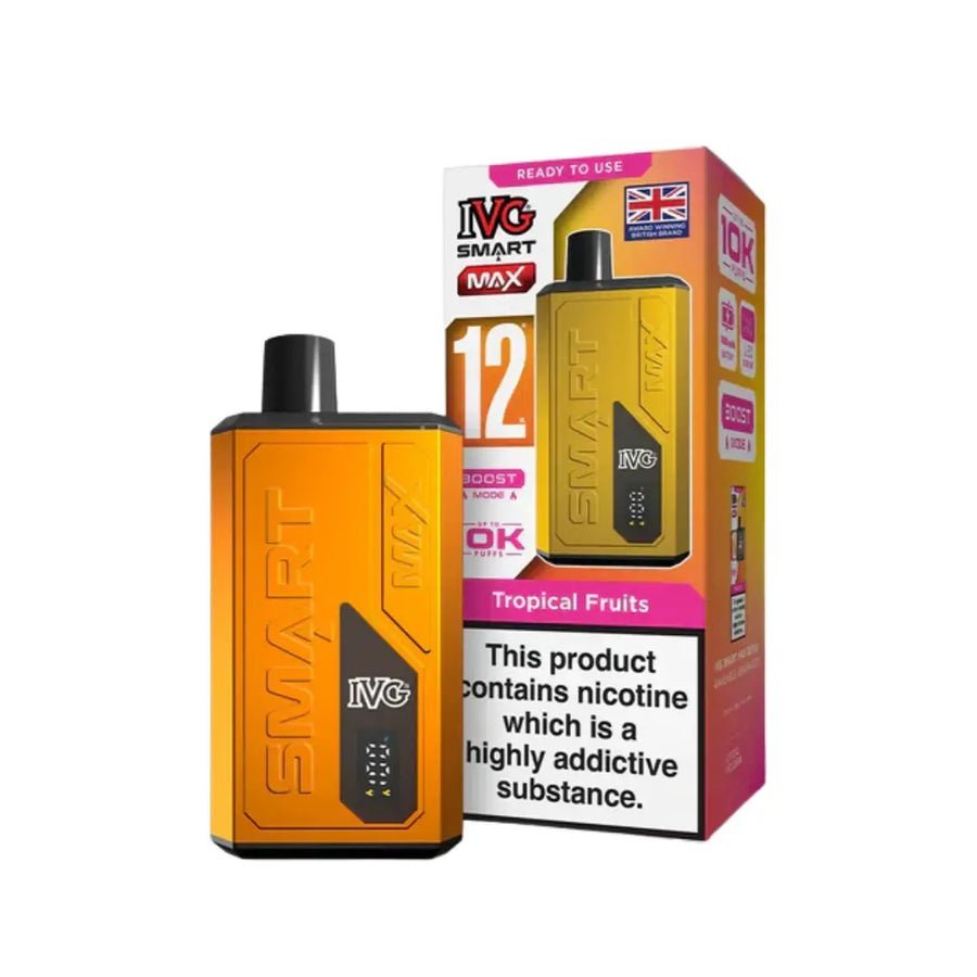 IVG Smart Max 10000 Prefilled Pod Vape Kit - Box of 5 available in Tropical Fruit 